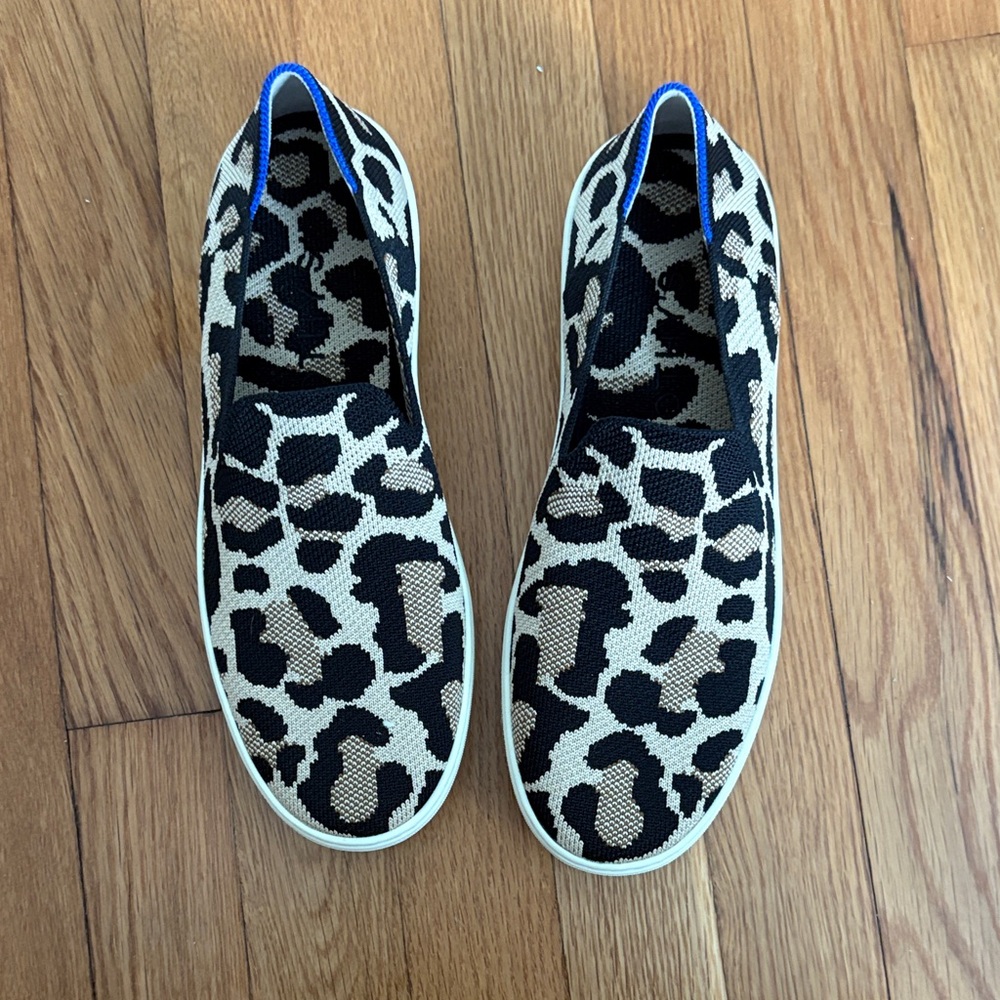 Rothy's Leopard Print Slip-On Sneakers